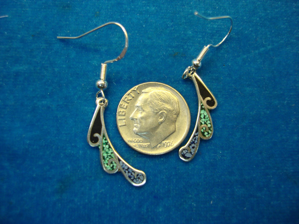 Sterling Silver & Turquoise Dangle Earrings (2 Pairs) - Southwestern Style