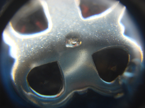 Vintage Sterling Silver Clover Leaf Pendant with Red Stones