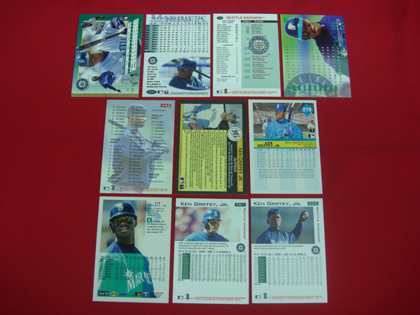 Ken Griffey Jr. Fleer Baseball Card Lot (10 Cards) - Seattle Mariners