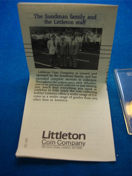 Complete Set (P-D-S) 1979 Susan B. Anthony Dollars UNC in Custom Holder - Littleton Coin Company