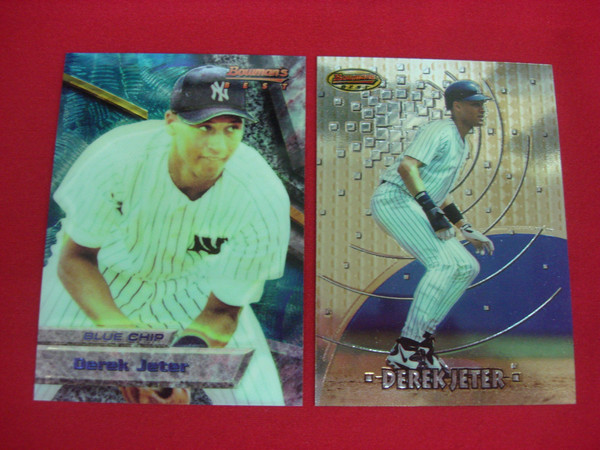 Derek Jeter Bowman's Best 2-Card Lot: 1994 Blue Chip & 1997 Baseball Cards