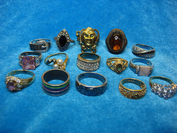 15 Vintage & Modern Costume Rings Lot - Unique Designs, Under $3 Each!