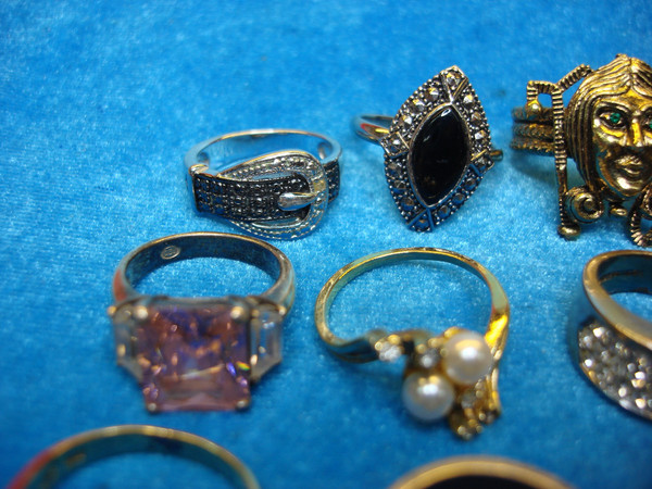 15 Vintage & Modern Costume Rings Lot - Unique Designs, Under $3 Each!