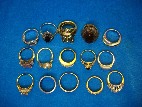 15 Vintage & Modern Costume Rings Lot - Unique Designs, Under $3 Each!