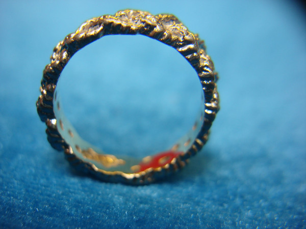 Vintage Avon Gold Tone Rope Pattern Ring Size 6 3/4 - Excellent Condition