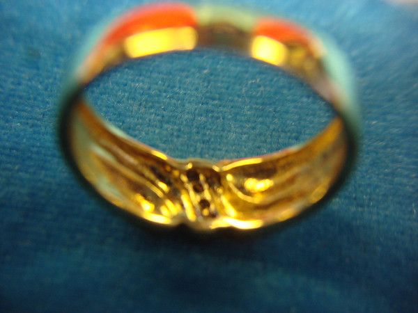 Men's Sterling Silver & Gold Vermeil Ring w/ 4 CZ Stones (Size 10) - Pre-Owned