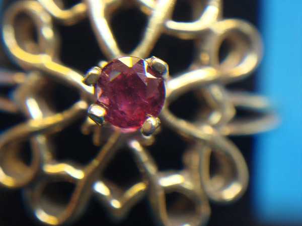 Avon Sterling Silver & Gold Vermeil Garnet Ring Size 8 - Elegant Statement Piece