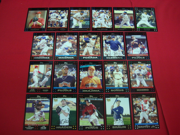 2007 Topps Updates & Highlights Rookie Stars Baseball Card Lot (Griffey, Braun, Pence, Suzuki, Bonds)