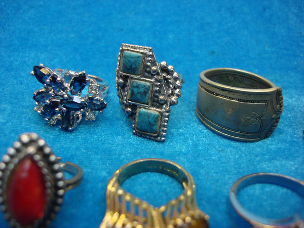 Vintage & Modern Costume Ring Lot (15 pcs) - Unique Estate Finds Under $3 Each
