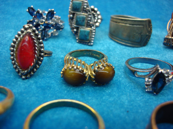 Vintage & Modern Costume Ring Lot (15 pcs) - Unique Estate Finds Under $3 Each