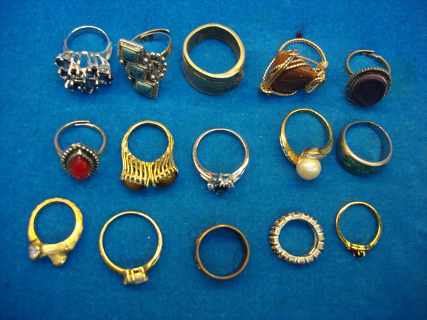 Vintage & Modern Costume Ring Lot (15 pcs) - Unique Estate Finds Under $3 Each