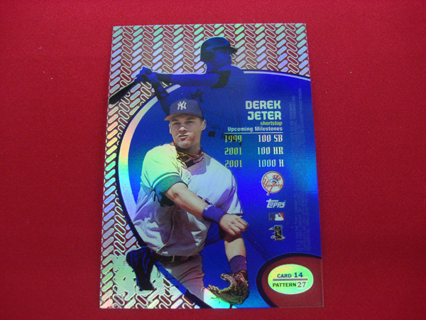 Derek Jeter 1998 Topps Tek Acetate Rookie Card (#14, Pattern #27) - Holographic Baseball Card