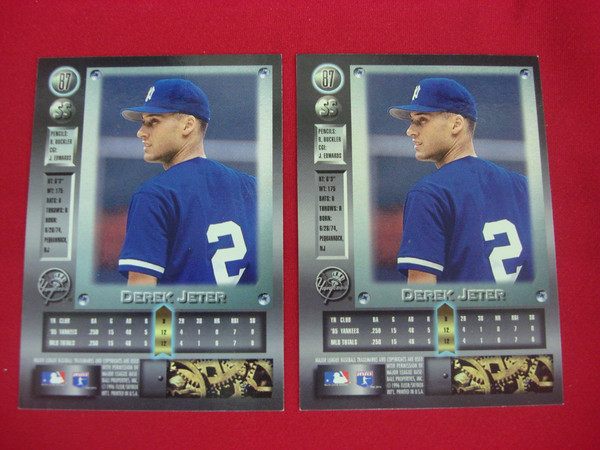 Derek Jeter 1996 Fleer Metal Foil Baseball Card Set (Basic & Platinum Parallels)