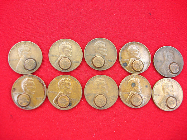 Rare Shriners/Masonic Lincoln Wheat Cent Lot (10 Coins) - Variety of Dates
