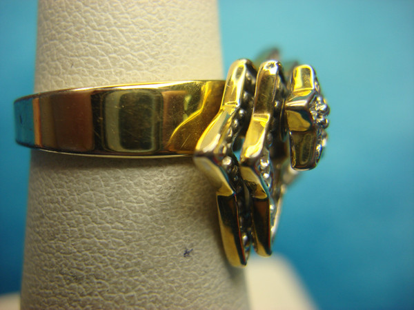 Gold Tone Spinning Stars Ring - Size 5.5 (Pre-Owned)