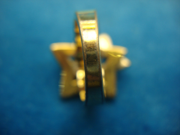 Gold Tone Spinning Stars Ring - Size 5.5 (Pre-Owned)