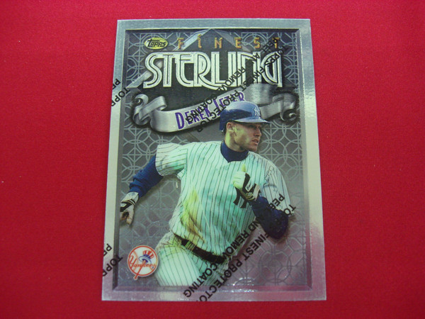 Derek Jeter 1996 Topps Finest Sterling Baseball Card #350 (NY Yankees) - Graded NM-MT