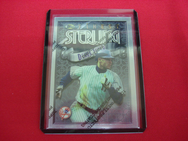 Derek Jeter 1996 Topps Finest Sterling Baseball Card #350 (NY Yankees) - Graded NM-MT