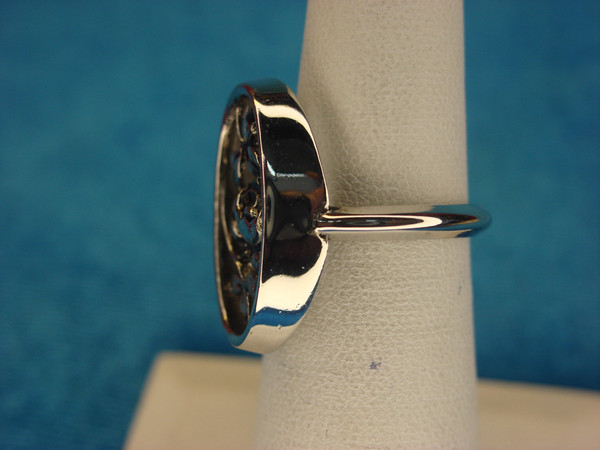 Vintage Avon Filigree Rose Ring | Silver-Tone Adjustable (Size 5-7)