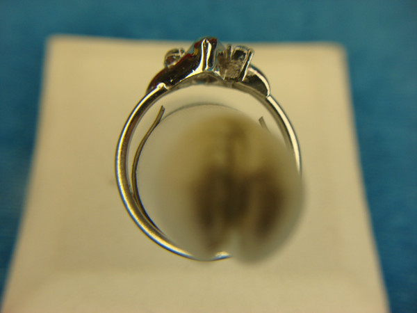 Vintage Avon Marquise Ring - Silver Tone, Clear Stone Size 6 1/2