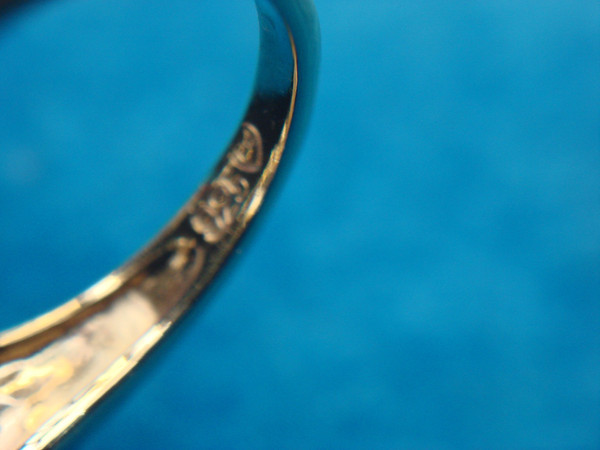 Sterling Silver & Gold Vermeil Ring with Diamonds - Size 7 (Unworn)