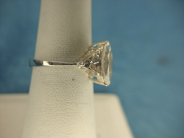 Sterling Silver Marquise Cocktail Ring, Size 7 - Sparkling Brilliant Gemstone