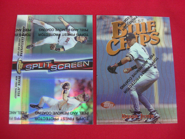 Derek Jeter Topps Finest Cards: 1997 Blue Chips & 1999 Split Screen Refractor
