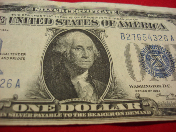 Rare 1934 $1 Silver Certificate - Julian/Morgenthau Jr. - High End Circulated Condition