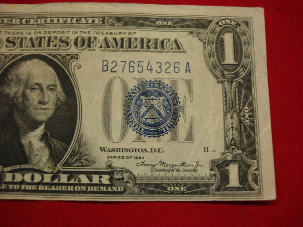 Rare 1934 $1 Silver Certificate - Julian/Morgenthau Jr. - High End Circulated Condition