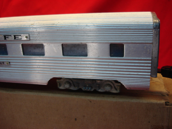 Vintage American Model Toys Santa Fe Indian Scout Passenger Car - Aluminum, 1950s