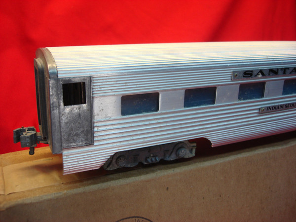 Vintage American Model Toys Santa Fe Indian Scout Passenger Car - Aluminum, 1950s