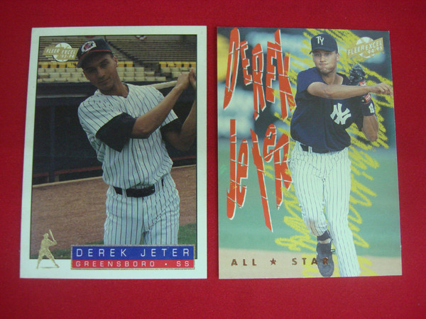 Derek Jeter Rookie Cards: Greensboro Hornets & Tampa Yankees Fleer Excel 1993-94, 1994-95