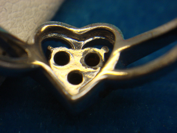Sterling Silver Heart Ring with Diamond Accents - Size 7