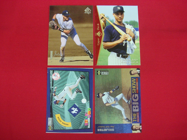 Derek Jeter Upper Deck Baseball Card Lot (4 Cards) - New York Yankees - Authentic & Graded