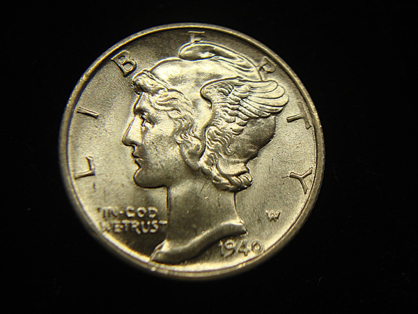 1940-D Mercury Dime - Uncirculated with Original Luster & Split Bands -  Superb Condition