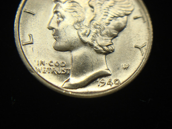 1940-D Mercury Dime - Uncirculated with Original Luster & Split Bands -  Superb Condition