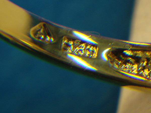 Gold Vermeil Sterling Silver Ring w/ Multicolor Stones, Size 8