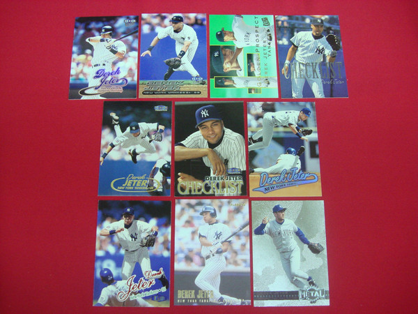 Derek Jeter Fleer Baseball Card Lot (10 Cards) - New York Yankees - Vintage Trading Cards