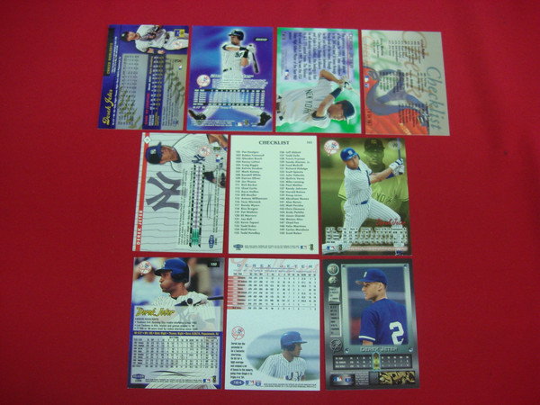 Derek Jeter Fleer Baseball Card Lot (10 Cards) - New York Yankees - Vintage Trading Cards