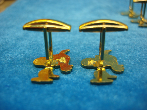 Vintage Snoopy Skiing Cufflinks - Peanuts 3-Pair Set (Near Mint)