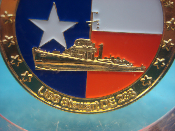 Vintage Seawolf Park Galveston Coin Display - USS Stewart American Warfare Center