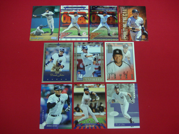 Derek Jeter Baseball Card Lot (10 Cards) - Donruss & Topps - New York Yankees