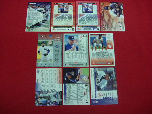 Derek Jeter Baseball Card Lot (10 Cards) - Donruss & Topps - New York Yankees