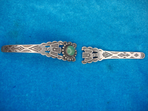 Vintage Sterling Silver Navajo Bracelet - Restoration Project - Unique Patterns & Design
