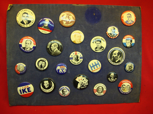 Vintage-Style Political Button Collection - 24 Unique Pieces