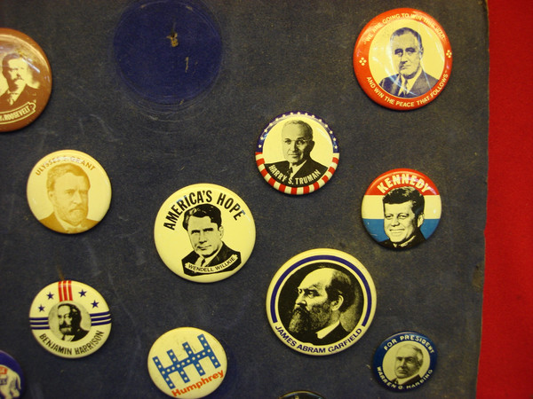 Vintage-Style Political Button Collection - 24 Unique Pieces