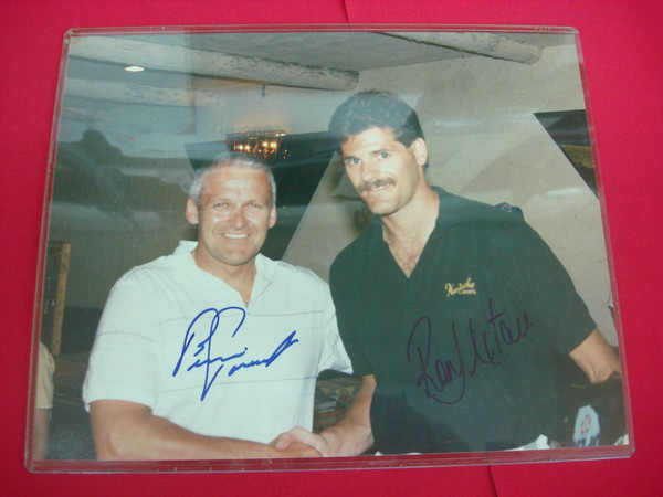 Bernie Parent & Ron Hextall Signed 8x10 Photo - HOF Hockey Autograph, Rare Find