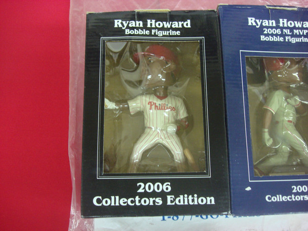 Ryan Howard Bobblehead Set (2006 & 2007) - Phillies NL MVP Commemorative -  Lot of 2