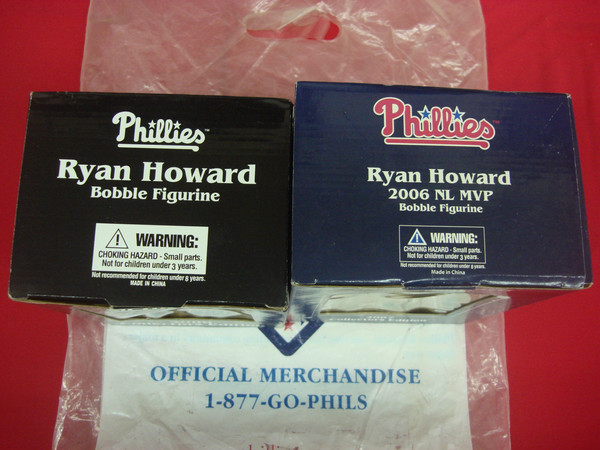 Ryan Howard Bobblehead Set (2006 & 2007) - Phillies NL MVP Commemorative -  Lot of 2