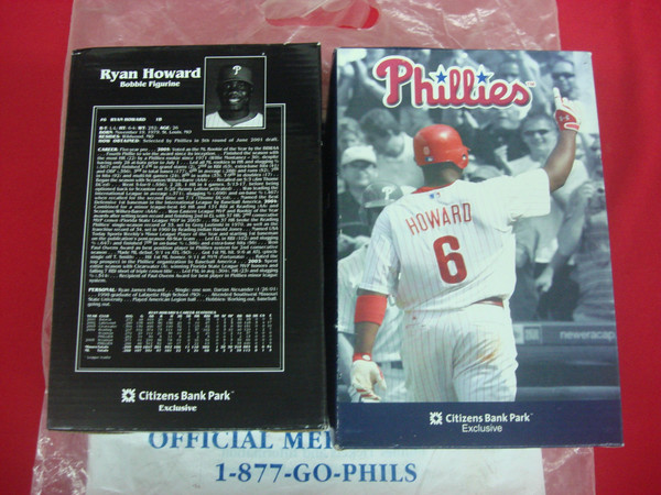 Ryan Howard Bobblehead Set (2006 & 2007) - Phillies NL MVP Commemorative -  Lot of 2
